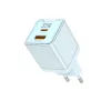 JELLICO fali töltő EU55BL GaN PD 33W 1xUSB-C + 1xUSB QC3.0, kék