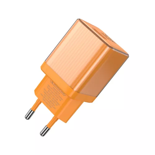 JELLICO fali töltő EU55 GaN PD 33W 1xUSB-C + 1xUSB QC3.0, Narancssárga