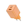 JELLICO fali töltő EU55 GaN PD 33W 1xUSB-C + 1xUSB QC3.0, Narancssárga