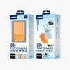 JELLICO fali töltő EU55 GaN PD 33W 1xUSB-C + 1xUSB QC3.0, Narancssárga