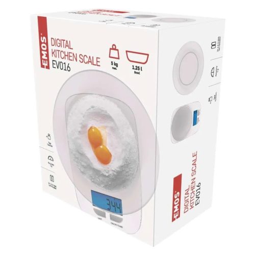 EMOS Digitális konyhai mérleg 5 kg, EV016