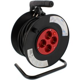   Well EXTR-4S20M-1.5PBK-WL Kábeldobos hosszabbító 4 aljzat 20m 3x1,5mm vezetékkel