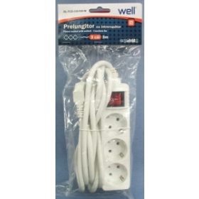   Well EXTS-3S3M-SW-WL HK3-3m Három férőhelyes földelt kapcsolós elosztó.