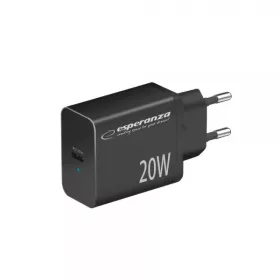 Esperanza gyorstöltő 20w usb-c pd fekete