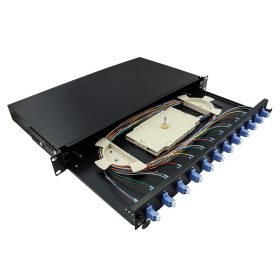   Logilink Optilkai kábel elosztó 19" (ODF) LC-DX 12 P, fekete (F12LC2B)