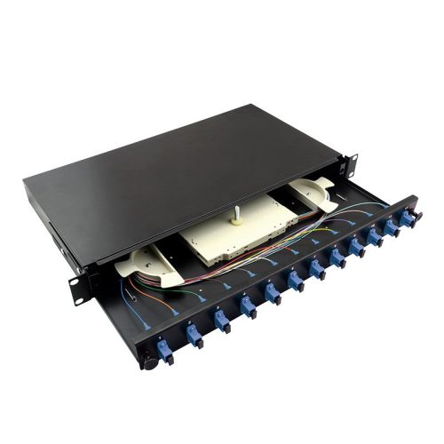 Logilink Optikai kábel elosztó, 19" (ODF) SC-SX 12 P, fekete