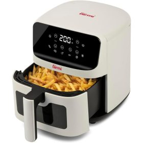   Girmi FG27 Ecofrit Lite forrólevegős sütő – 4.2 liter, 8 program, digitális kijelző, állítható hőmérséklet, Homok-bézs szín (FG2701)