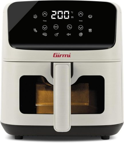 Girmi FG27 Ecofrit Lite forrólevegős sütő – 4.2 liter, 8 program, digitális kijelző, állítható hőmérséklet, Homok-bézs szín (FG2701)
