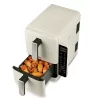 Girmi FG41 Ecofrit Dual kétzónás forrólevegős fritőz 9 literes (2x4.5 liter) kapacitással, Homok-bézs szín, SYNC és MATCH funkcióval (FG4101)