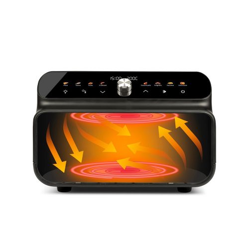 Girmi FG77 Ecofrit Grill – Forrólevegős Sütő, pizzasütő és Grillsütő, 10 literes, dupla fűtőszál - mindenre is!