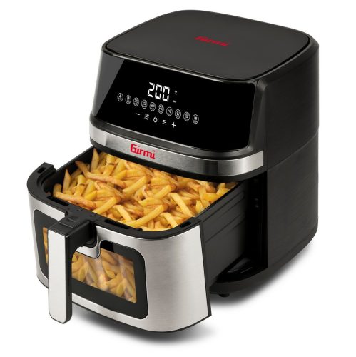 Girmi FG80 Ecofrit XXL forrólevegős sütő - 8 literes, 2 fűtőelemes (2.200 W), 10 előre beállított program, digitális kijelző. (FG8000)