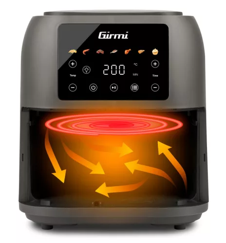 Girmi FG92 Forrólevegős sütővel Ecofrit Deep technológiával, 1700W, 8 literes, 60 perces időzítővel