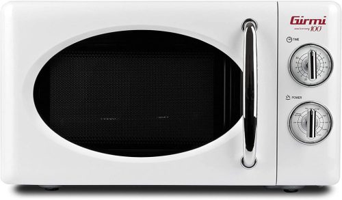 Girmi FM21 Mikrohullámú sütő fehér színben, 20 literes, 30 perces időzítővel, 1150 W (teljesítmény), 800 W (grillteljesítmény)