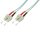 Logilink Fiber duplex patch kábel, OM3, 50/125 , SC-SC, aqua, 3 m