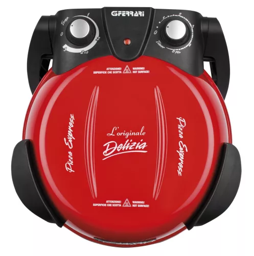G3 Ferrari G10006 EVO Forno Pizza Delizia Red, eredeti piros színű olasz házi pizza sütő, 5 perc alatt, 400 fokon, 31cm-es pizza