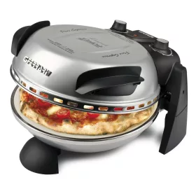   G3 Ferrari G10006 Forno Pizza Delizia Silver, eredeti ezüst színű olasz házi pizza sütő, 5 perc alatt, 400 fokon, 31cm-es pizza