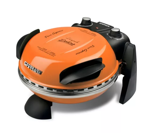 G3 Ferrari G10006 Forno Pizza Delizia Orange, eredeti narancssárga színű olasz házi pizza sütő, 5 perc alatt, 400 fokon, 31cm-es pizza