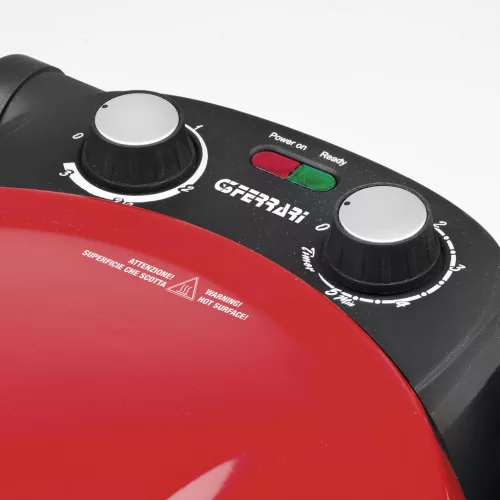 G3 Ferrari G10032 Forno Pizza Plus Snack Napoletana Red, piros/fekete színű olasz házi pizza sütő, 5 perc alatt, 400 fokon, 31cm-es pizza