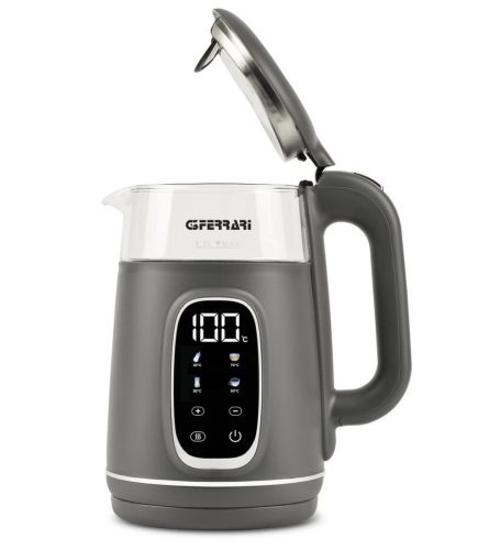 G3 Ferrari G10224 Tisaniere Glass hőfokszabályzású üveg vízforraló, digitális érintőkijelző, melegen tartás funkció, 1.7 liter (G1022400)