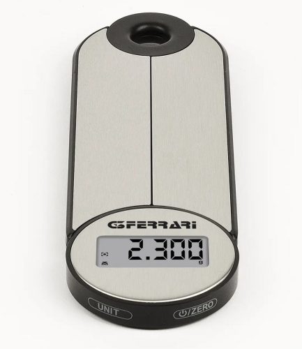 G3 Ferrari G20171 Vittoria összecsukható háztartási mérleg, 1g-5 kg méréshatár, gramm és mililiter méréssel (G2017100)