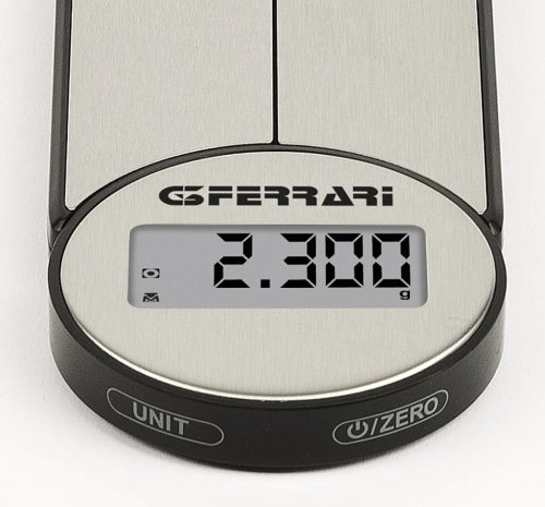 G3 Ferrari G20171 Vittoria összecsukható háztartási mérleg, 1g-5 kg méréshatár, gramm és mililiter méréssel (G2017100)