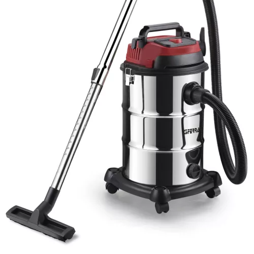 G3 Ferrari G90034 FUSTO 30L Alacsony fogyasztású, nagy szívóerejű száraz-nedves porszívó HEPA szűrővel, 1200 W, 30 literes tartállyal