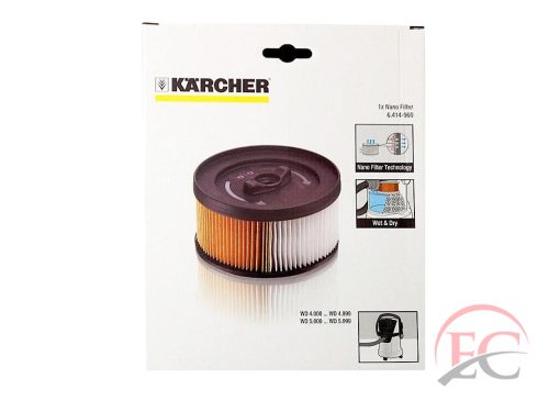 PORSZÍVÓ HEPA FILTER NANO PATRONSZŰRŐ HENGERES KARCHER WD 4.000-4.999 / WD 5.000-5.999 6.414-960.0 GYÁRI