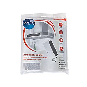   IZ-FKW2 WHIRLPOOL UNIVERZÁLIS KOMBINÁLT PÁRAELSZÍVÓ FILTER 2IN1 470X570MM (ZSÍRFILTER+SZÉNFILTER) ÖNKIOLTÓ! 484000008524 GYÁRI