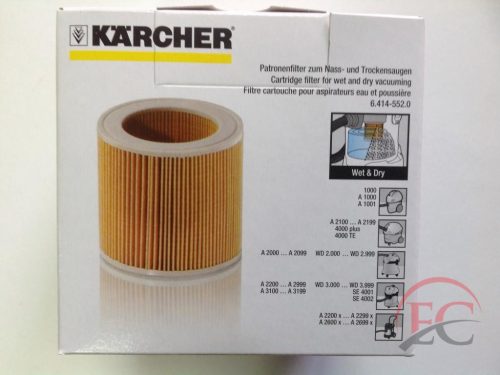 PORSZÍVÓ HEPA FILTER / MOTORVÉDŐ SZŰRŐ HENGERES KARCHER A2004 STB. 6.414-552.0 GYÁRI