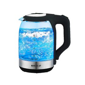   BEEZ WK-300 VÍZFORRALÓ ÜVEG KÉK LED VILÁGÍTÁSSAL 1.7L / 2000W