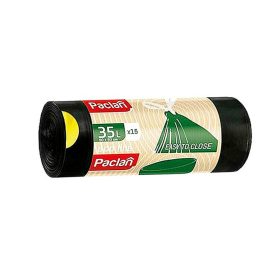   PACLAN ECOLINE ZÁRSZALAGOS SZEMETESZSÁK 35L (15DB/TEKERCS) 50CMX60CM 23MY ÚJRAHSZNOSÍTOTT ANYAGBÓL KÉSZÜLT!