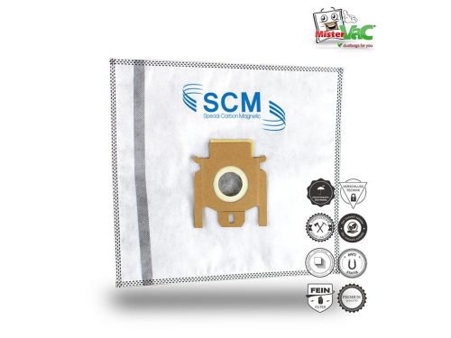 IZ-M5/M6SCM-CARBON MIELE F/J/M KOMPATIBILIS MIKROSZÁLAS PORZSÁK (5DB+1FILTER/CSOMAG) 5 RÉTEGŰ SZÉNSZÁLLAL BEVONT