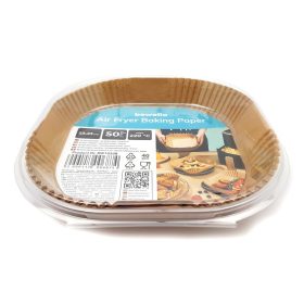   AIR FRYER SÜTŐPAPÍR FORRÓLEVEGŐS / OLAJ NÉLKÜLI SÜTŐHÖZ 23X23CM NÉGYZET (50DB/CSOMAG)
