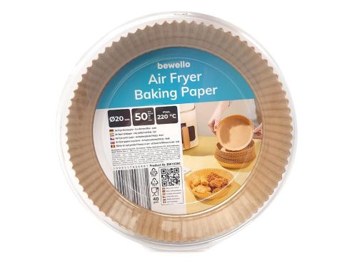 AIR FRYER SÜTŐPAPÍR FORRÓLEVEGŐS / OLAJ NÉLKÜLI SÜTŐHÖZ Ø20CM (50DB/CSOMAG)