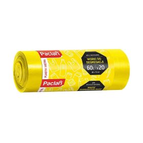   PACLAN SZELEKTÍV MŰANYAG GYŰJTŐ SZEMETESZSÁK 60L (20DB/TEKERCS) 60CMX72CM 11MY