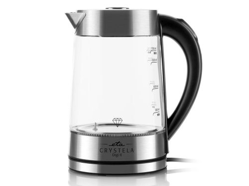 VÍZFORRALÓ ETA 5154 CRYSTELA DIGI II HŐMÉRSÉKLET-SZABÁLYZÓVAL 1,7 LITER / 2200W / 515490000 ROZSDAMENTES