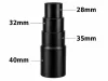 PORSZÍVÓ UNIVERZÁLIS ÁTALAKÍTÓ ADAPTER Ø28-32-35MM / Ø35MM CSATLAKOZÁSÚ GÉGECSŐHÖZ (ANYAGA GUMI)