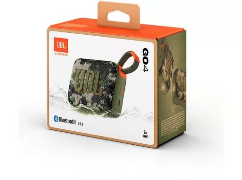 JBL Go 4 Squad hordozható Bluetooth hangszóró, terepmintás
