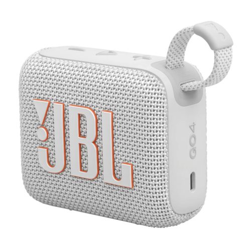 JBL GO 4 hordozható bluetooth hangszóró, fehér