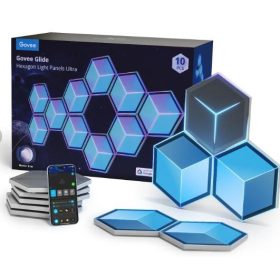   Govee Glide Hexagon Light Panels Ultra 7 Pack Hang + Wifi + Bluetooth vezérlésel, GOVH606A