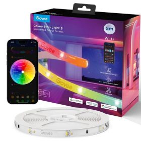  Govee RGBIC Wi-Fi + Bluetooth LED szalagfények védőbevonattal (5M) Hang + Wifi + Bluetooth vezérléssel, GOVH612A
