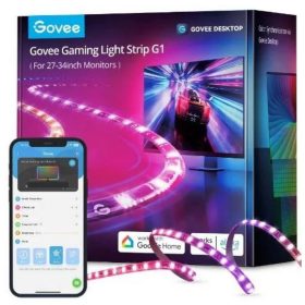   Govee Gaming LED Szalag G1 16,8 millió szín  ( 27-34 képernyőkhöz) Hang + Wifi + Bluetooth vezérléssel, GOVH6609
