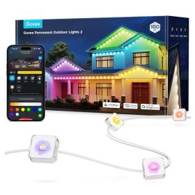   Govee állandó kültéri világítófüzér (30M) Fehér  Wifi + Bluetooth vezérléssel, GOVH705E