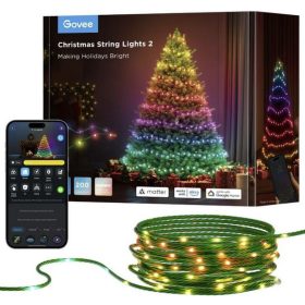   Govee RGBIC Smart kültéri - IP65 - fényfüzér 2S -  Matter APP + Wifi + Bluetooth vezérléssel, GOVH80C4