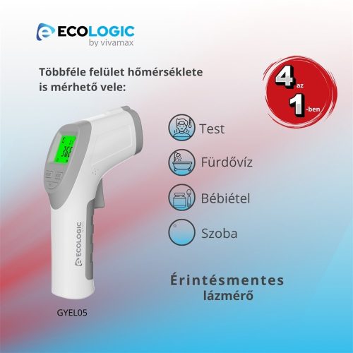 Ecologic Érintés nélküli (non-contact) lázmérő, GYEL05
