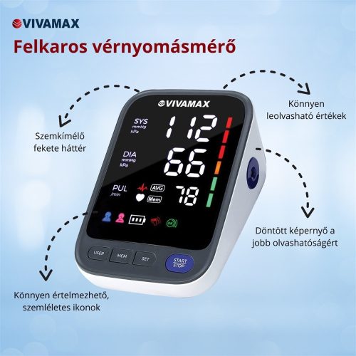 Vivamax Felkaros vérnyomásmérő, GYV33