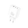 Foneng falitöltő Gan50-EU GaN PD 65W 2xUSB-C + 1xUSB QC3.0, fehér
