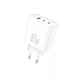   Foneng falitöltő Gan50-EU GaN PD 65W 2xUSB-C + 1xUSB QC3.0, fehér