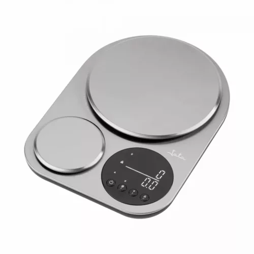Jata HBAL1254 inox digitális konyhai mérleg, dupla mérőfelület, 5kg