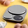 Jata HBAL1254 inox digitális konyhai mérleg, dupla mérőfelület, 5kg